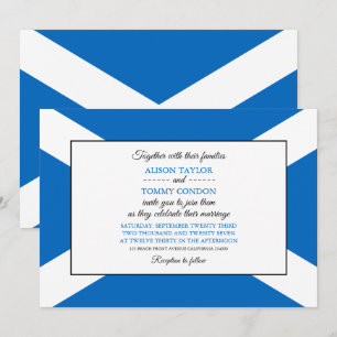 Invitación Bandera escocesa, bandera de Escocia Boda