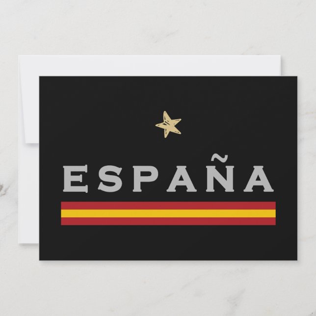 Invitación Bandera española de hinchas de fútbol de camiseta  (Anverso)