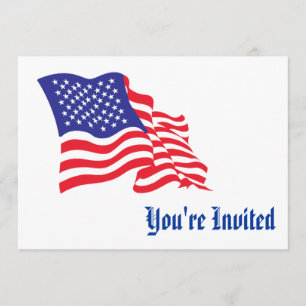 Invitación Bandera estadounidense de EE. UU.
