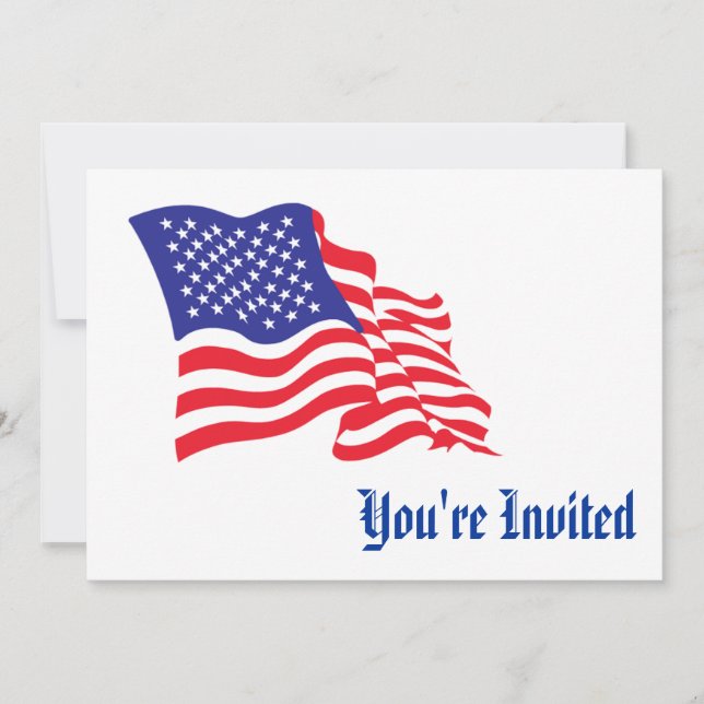 Invitación Bandera estadounidense de Estados Unidos (Anverso)