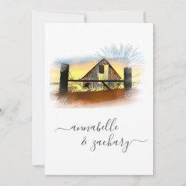 Invitación *~* Bandera estadounidense de grano QR RSVP AR19 B