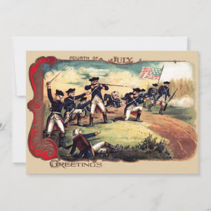 Invitación Bandera estadounidense de la batalla de la Guerra 