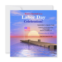 Bandera estadounidense en el Día del Trabajo en el