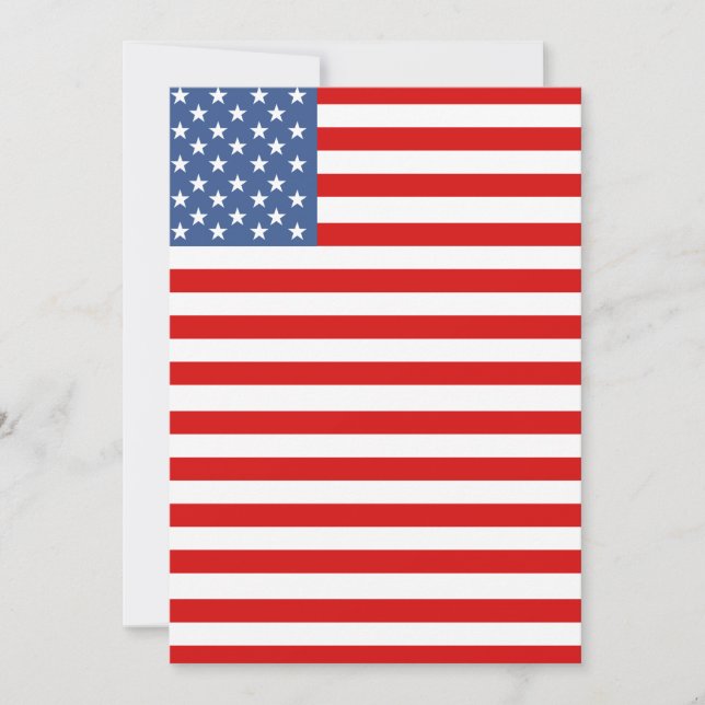 Invitación Bandera estadounidense para el cuarto de julio (Anverso)