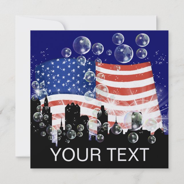 Invitación Bandera estadounidense - SRF (Anverso)