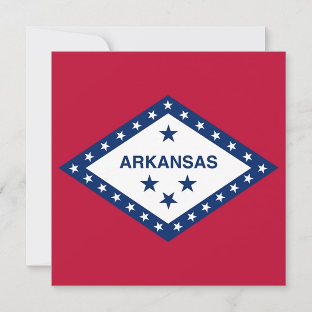 Invitación Bandera estatal de Arkansas (Anverso)