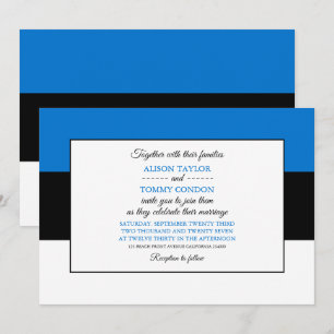 Invitación Bandera estonia, bandera de Estonia Boda