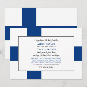 Invitación Bandera finlandesa, bandera de Finlandia Boda