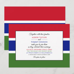 Invitación Bandera gambiana, bandera del Boda de Gambia