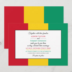 Invitación Bandera guineana, bandera de Guinea Boda