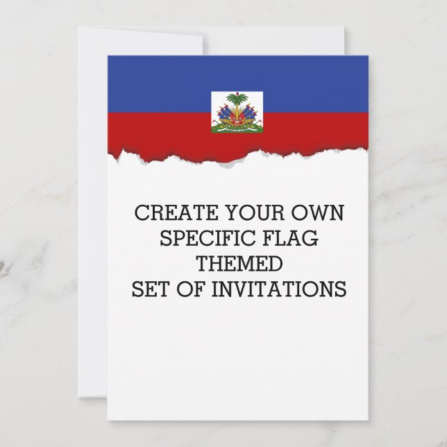 Invitación Bandera haitiana (Anverso)