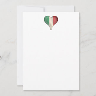 Invitación Bandera italiana en el corazón
