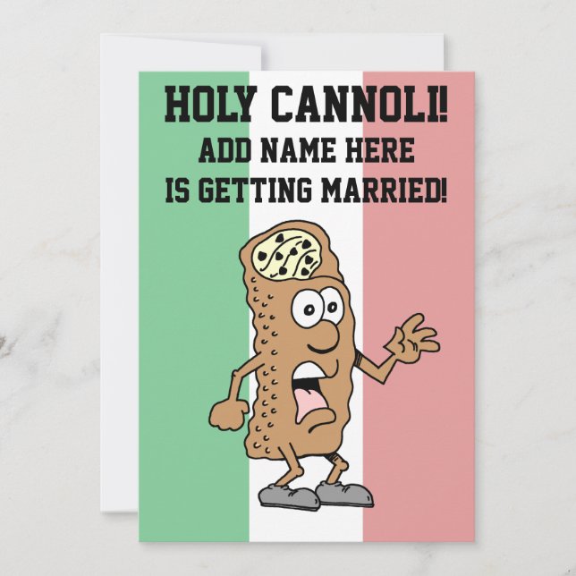 Invitación Bandera Italiana Santa Cannoli (Anverso)