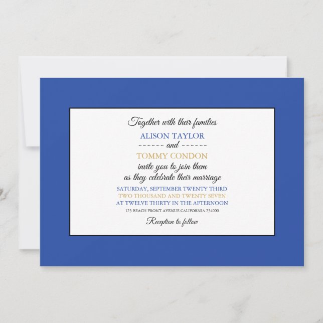 Invitación Bandera kosovar, bandera del Boda de Kosovo (Anverso)