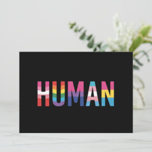 Invitación Bandera LGBT Humana Mes del Orgullo Gay Transgéner