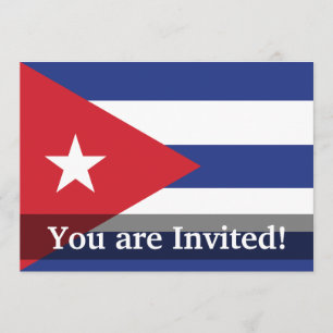 Invitación Bandera llana de Cuba