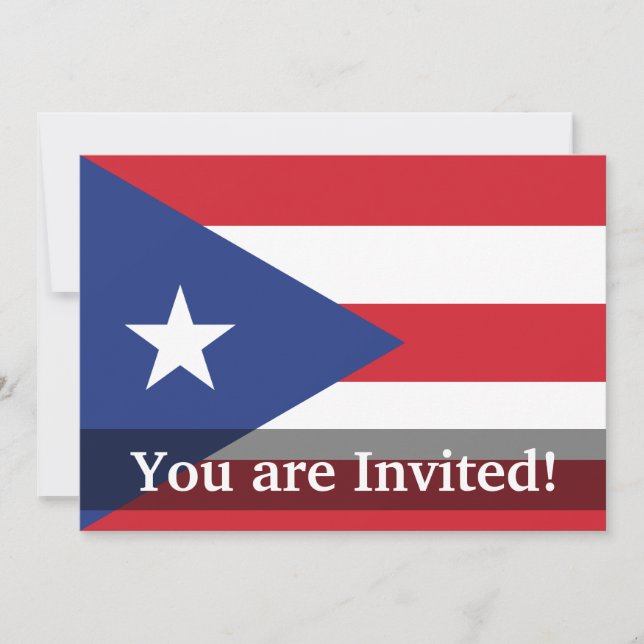Invitación Bandera llana de Puerto Rico (Anverso)