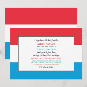 Invitación Bandera luxemburguesa, bandera luxemburguesa Boda