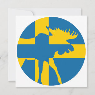 Invitación Bandera nacional sueca de Suecia Moose