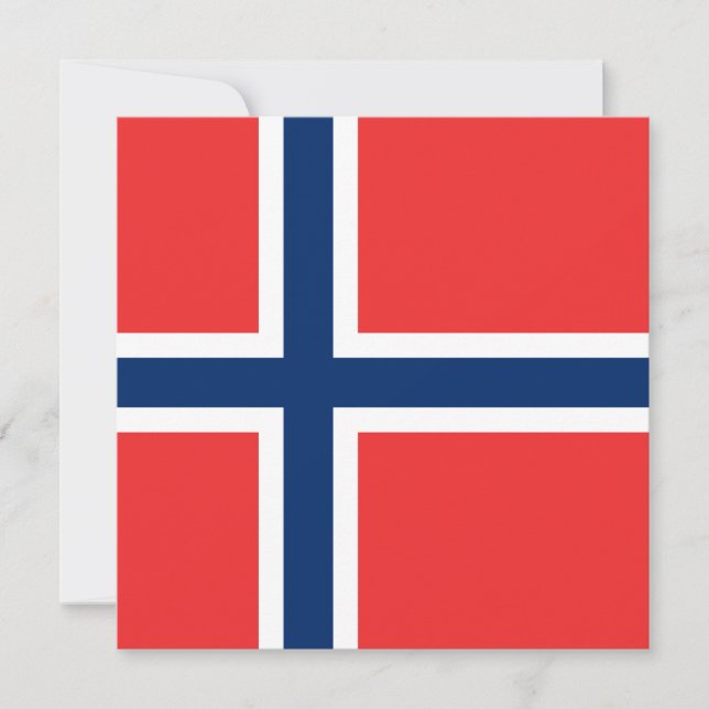 Invitación Bandera noruega (Anverso)