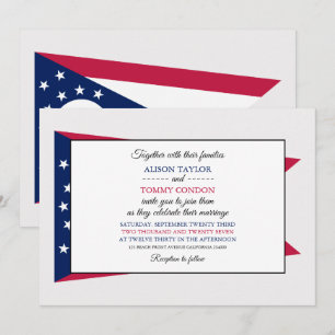 Invitación Bandera ohiana, bandera de Ohio Boda