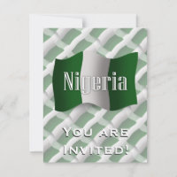 Bandera ondeada de Nigeria
