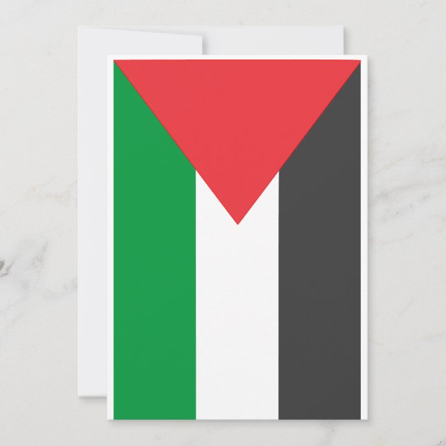 Invitación Bandera palestina Free Palestine personalizada (Anverso)
