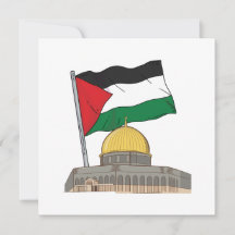 Bandera palestina sobre la Cúpula de la Mezquita d