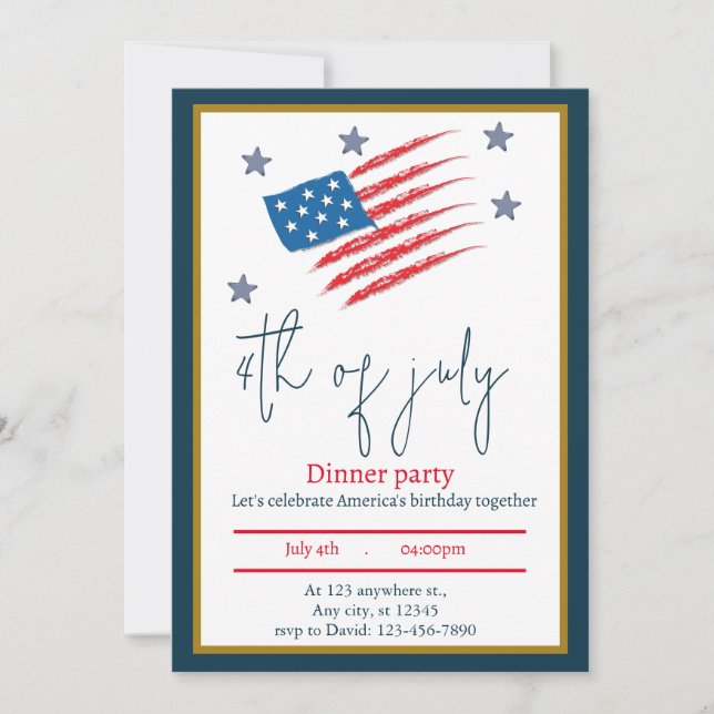 Invitación Bandera Partido Patriota (Anverso)