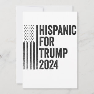 Invitación Bandera Patriótica Americana Hispana Para Trump 20