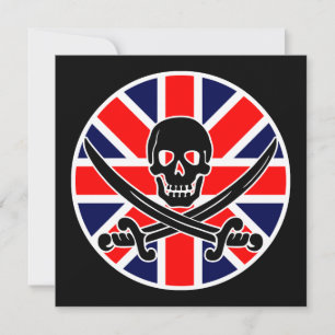 Invitación bandera pirata del reino unido