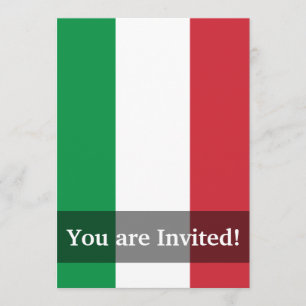 Invitación Bandera plana de Italia