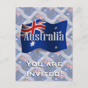 Invitación Bandera que agita de Australia