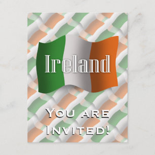 Invitación Bandera que agita de Irlanda