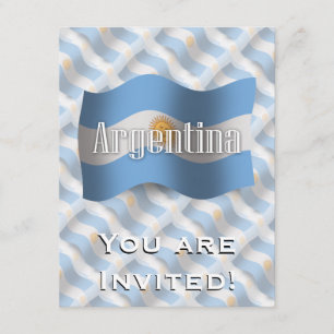 Invitación Bandera que agita de la Argentina