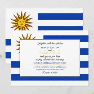 Invitación Bandera uruguaya, bandera de Uruguay Boda