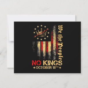 Invitación Bandera vintage de América sin reyes 1776 18 de oc