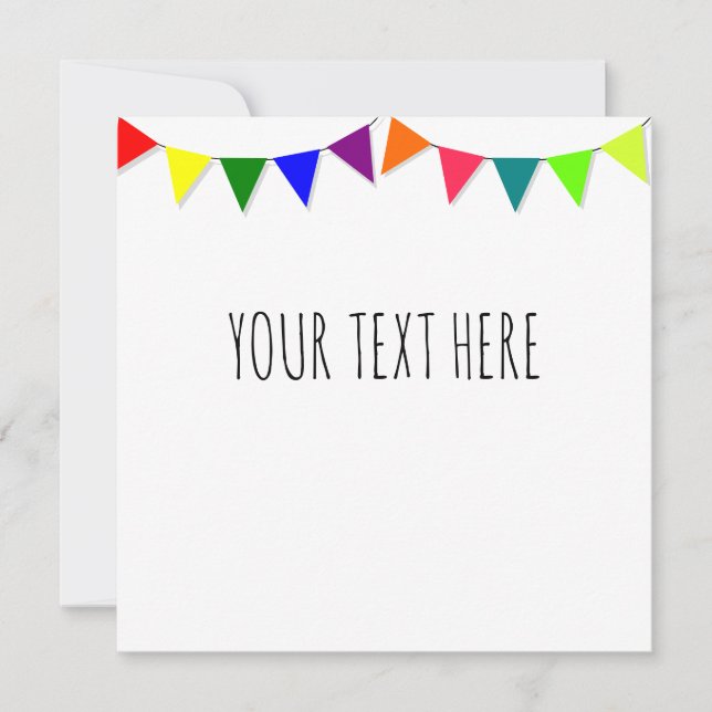 Invitación Banderas decorativas (Anverso)