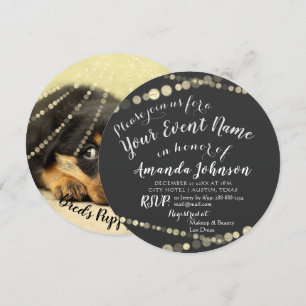 Invitación Bañito de cachorro bebé perro Nueva Mascota Foto G