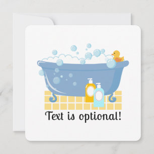 Invitación Baño de Burbujas Bañera