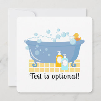 Invitación Baño de Burbujas Bañera