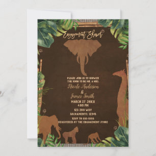 Invitación Baño de compromiso de animales del zoológico de la