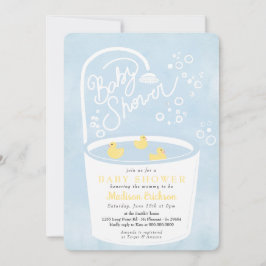 Invitación Baño de goma Ducky Splish Splash Baby Shower
