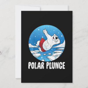 Invitación Baño de invierno Polar Plunge Hice Jump Polar Bear