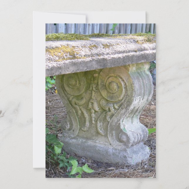 Invitación Baño de jardín antiguo (Anverso)