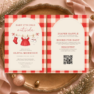 Invitación Baño de Navidad para Bebé Todo en Uno Está Hacient