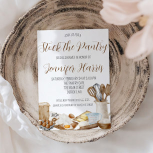 Invitación Baño de novia con tema de cocina: Abastezcamos la