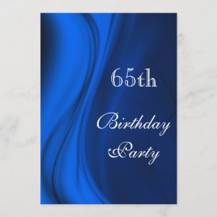 Invitación Baños Suaves De Azul Cumpleaños 65