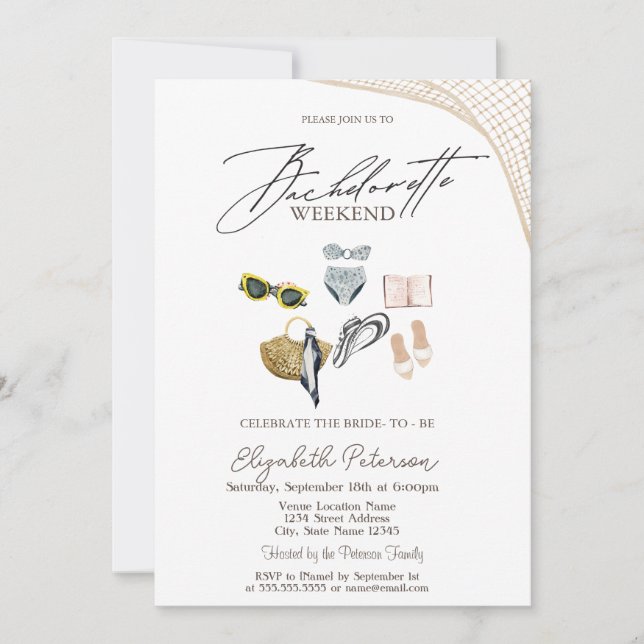 Invitación Banqueta De Baño Para La Fiesta Tropical De Bachil (Anverso)