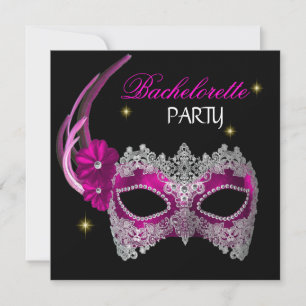 Invitación Banqueta rosa negra de bachillerato